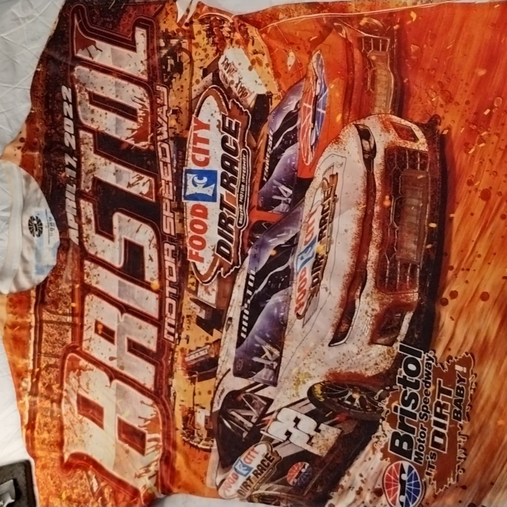 Bristol Motor Speedway 2022 All Over Print Shirt Nascar Dirt Race Authentics XL